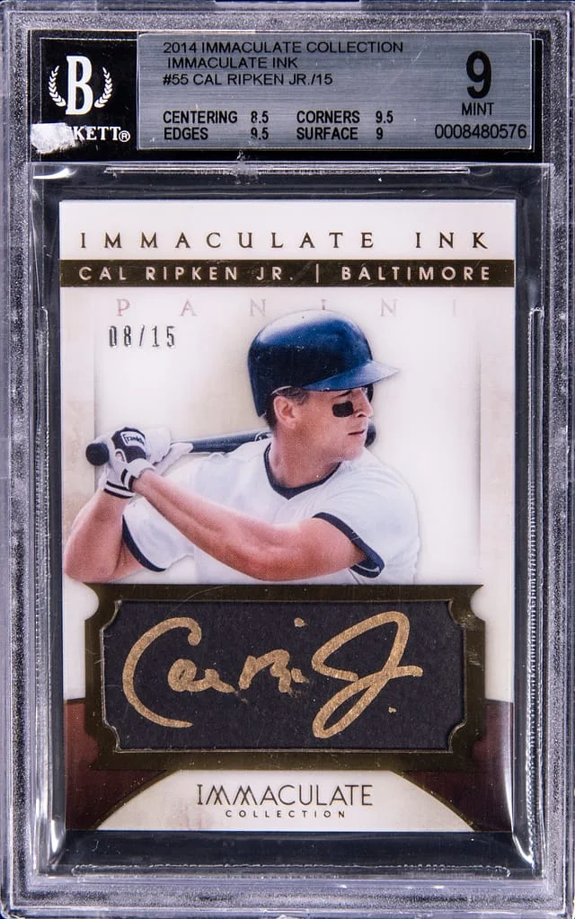 2014 Panini Immaculate Collection Cal Ripken Jr. Immaculate Ink #55 card image