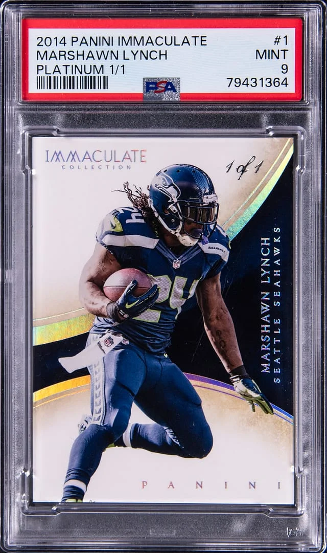 2014 Panini Immaculate Collection Marshawn Lynch Platinum #1 card image
