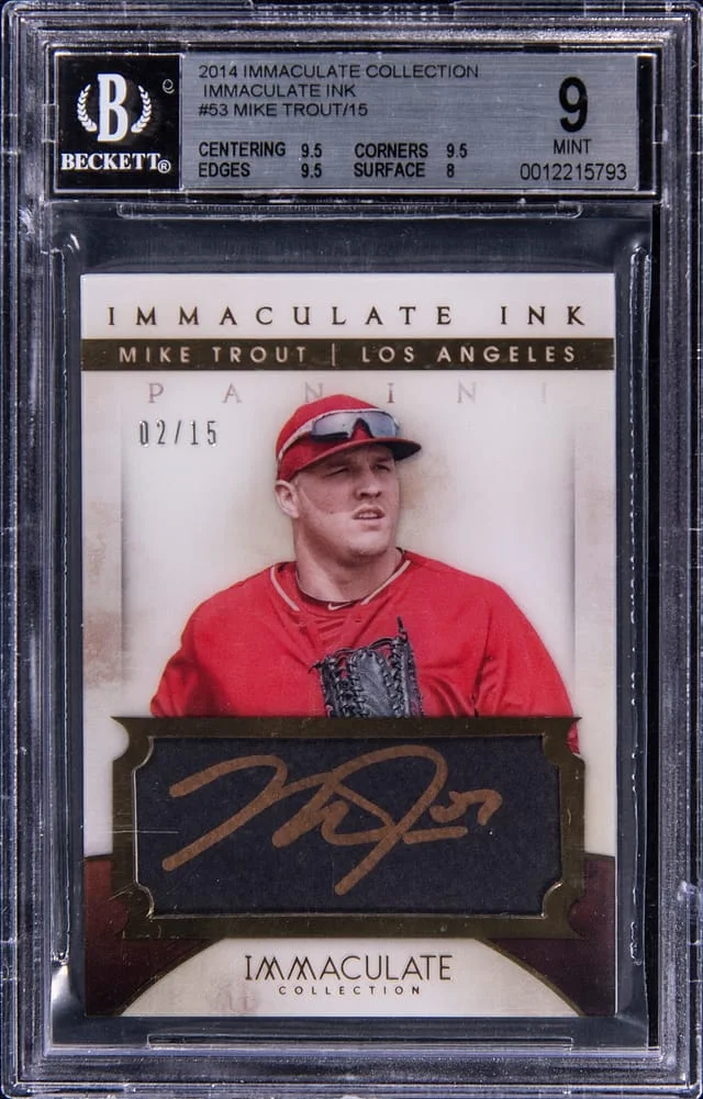 2014 Panini Immaculate Collection Mike Trout Immaculate Ink #53 card image