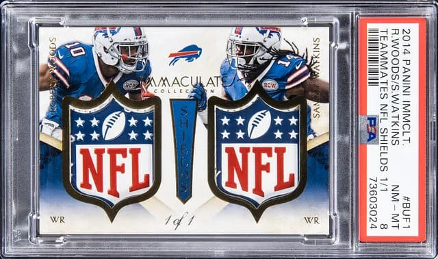 2014 Panini Immaculate Collection Robert Woods/Sammy Watkins Teammates NFL Shields #TS-BUF1 card image