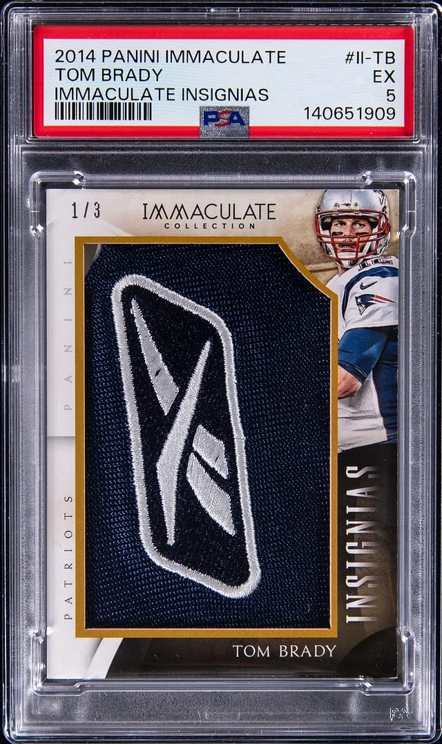 2014 Panini Immaculate Collection Tom Brady Insignias #II-TB card image