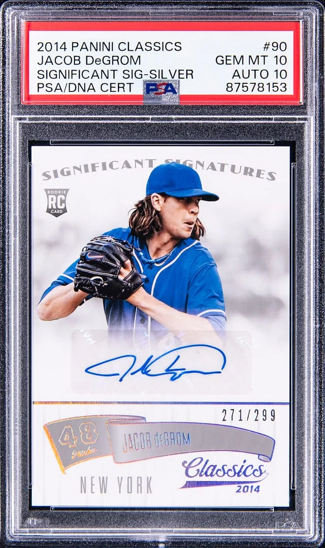 2014 Panini Jacob DeGrom Classics Significant Signatures Silver #90 card image
