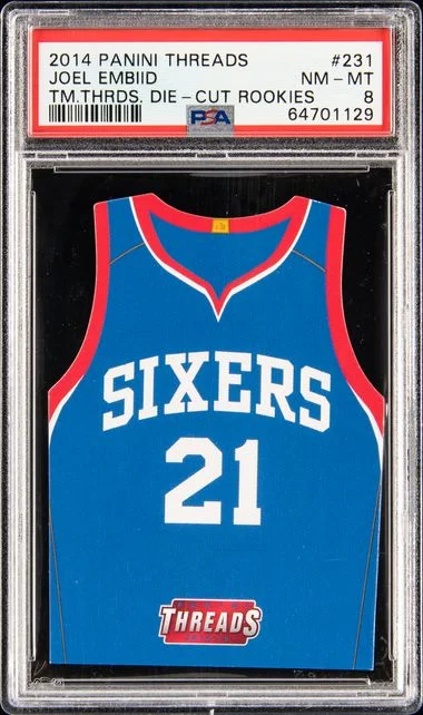 2014 Panini Joel Embiid Threads Team Threads Die-Cut Rookies #231 card image