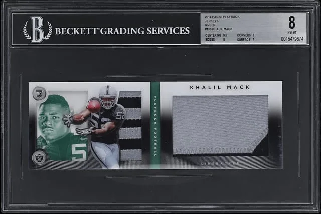 2014 Panini Khalil Mack Playbook Green #136 card image