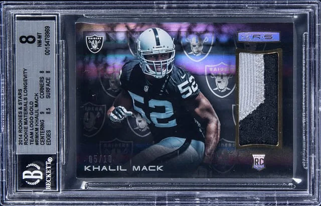 2014 Panini Khalil Mack and Stars Longevity Team Logo Gold #34 card image