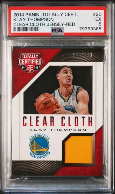 2014 Panini Klay Thompson Totally Certified Clear Cloth Jersey #20 card image