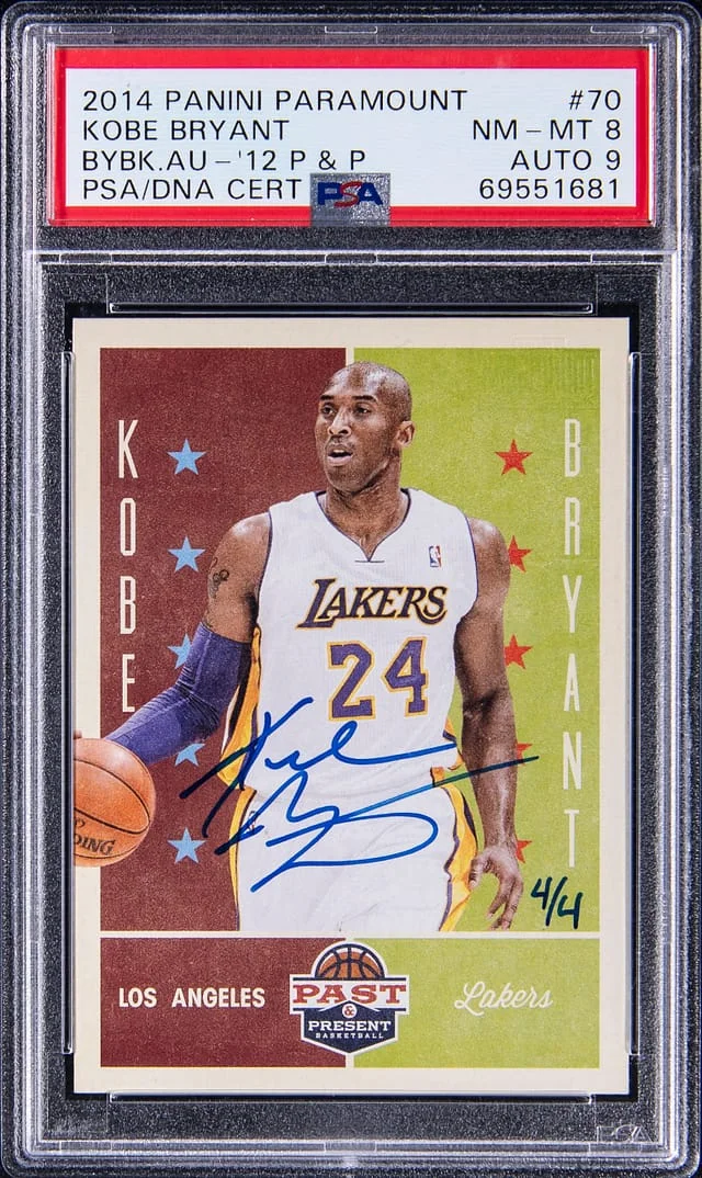 2014 Panini Kobe Bryant Paramount Buyback Autograph '12-13 Past & Present #70 card image