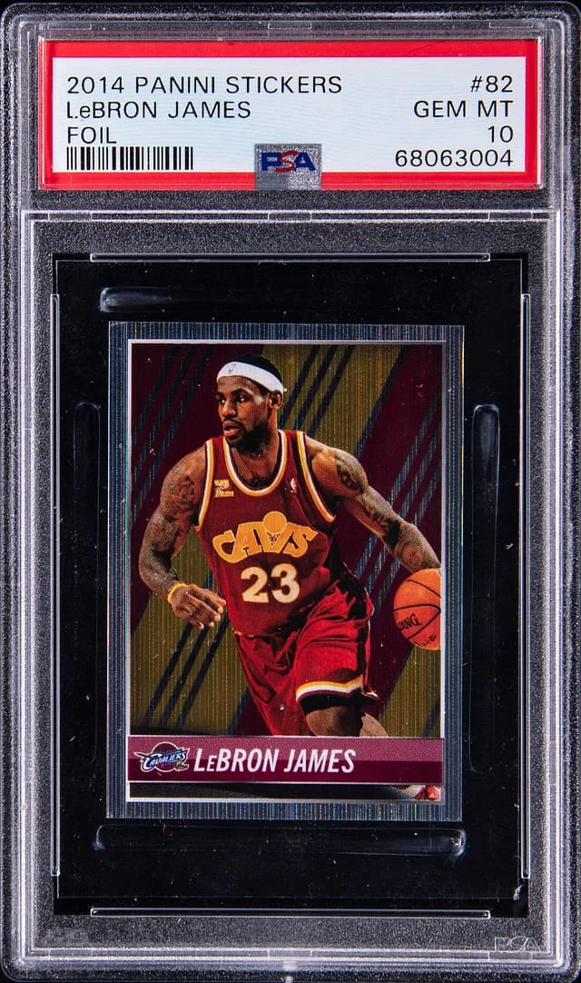 2014 Panini Lebron James Stickers Foil #82 card image