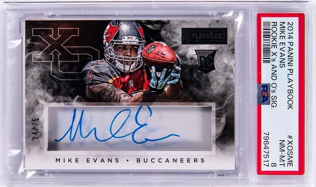 2014 Panini Mike Evans Playbook Football XO Signed #XOS-ME card image