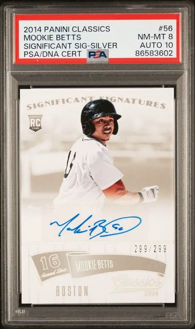 2014 Panini Mookie Betts Classics Significant Signatures Silver #56 card image