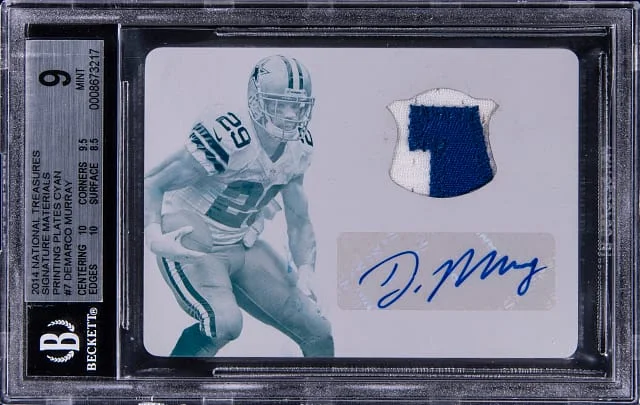 2014 Panini National Treasures Demarco Murray Signature Materials Printing Plates Cyan #MS-DMU card image