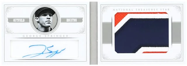 2014 Panini National Treasures George Springer Booklet #46 card image