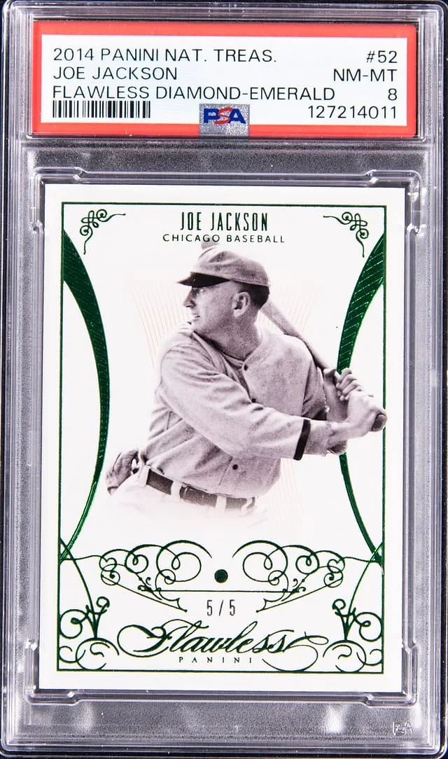2014 Panini National Treasures Joe Jackson Flawless Diamond Emerald #52 card image