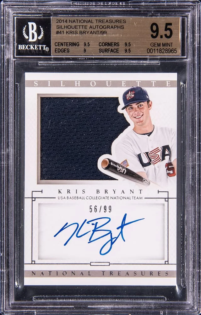 2014 Panini National Treasures Kris Bryant Silhouette Autographs #41 card image