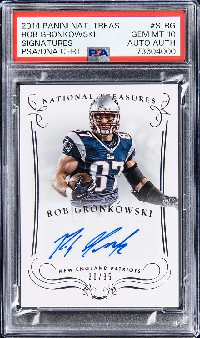 2014 Panini National Treasures Rob Gronkowski Signatures #S-RG card image
