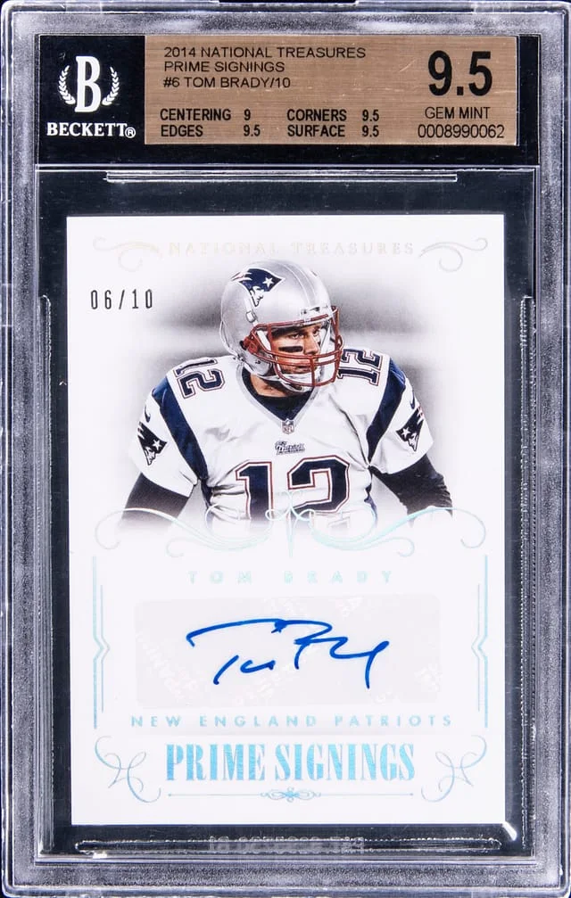 2014 Panini National Treasures Tom Brady Prime Signings #PS-TB card image