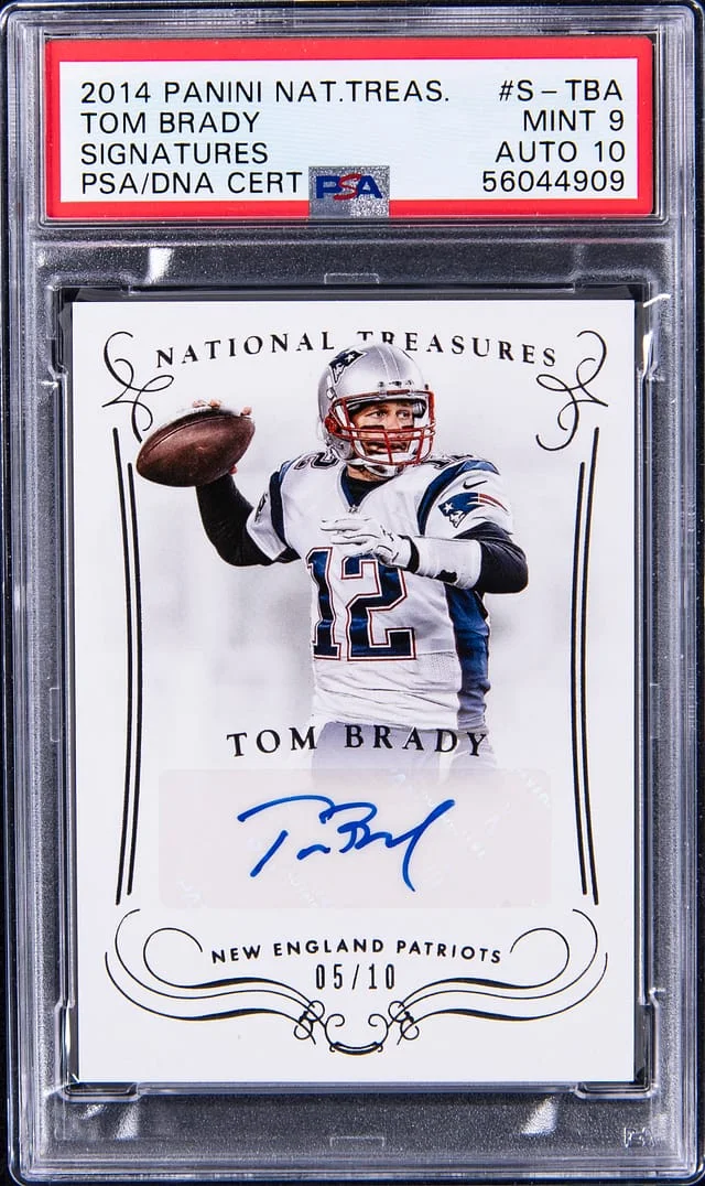 2014 Panini National Treasures Tom Brady Signatures #S-TBA card image