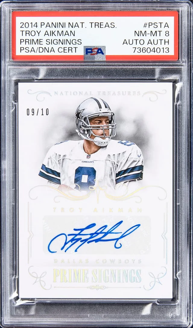 2014 Panini National Treasures Troy Aikman Prime Signings #PS-TA card image