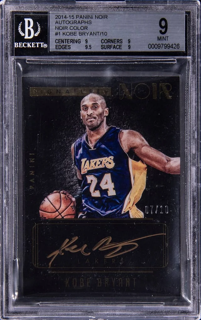 2014 Panini Noir Kobe Bryant Color Autographs #NC-KB card image