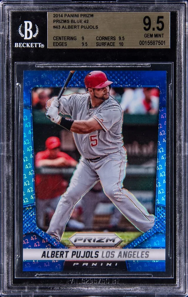 2014 Panini Prizm Albert Pujols Blue Prizm #43 card image