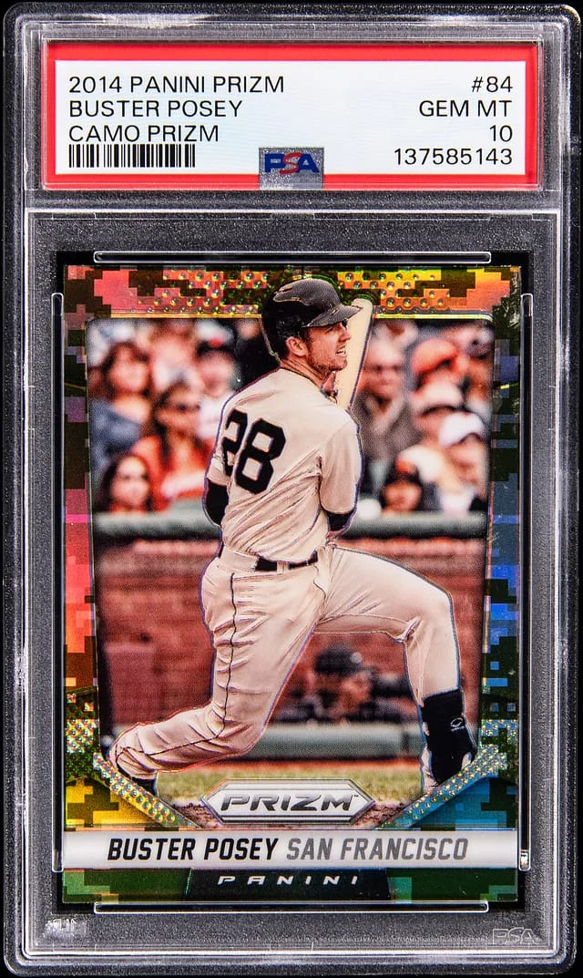 2014 Panini Prizm Buster Posey Camo Prizm #84 card image