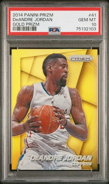 2014 Panini Prizm Deandre Jordan Gold Prizm #41 card image
