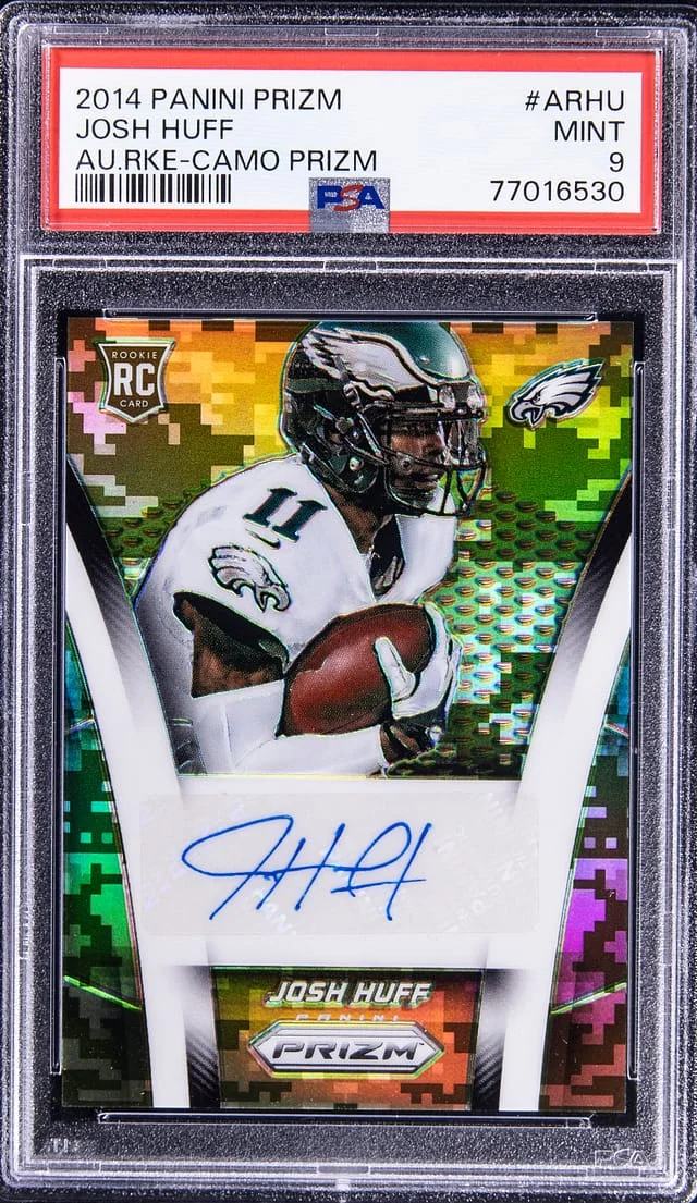 2014 Panini Prizm Josh Huff Autograph Camo #ARHU card image