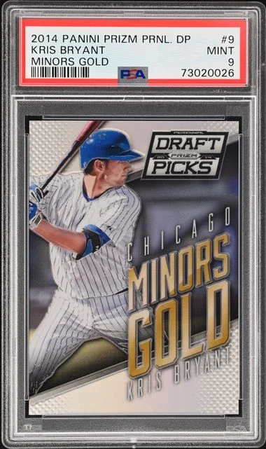 2014 Panini Prizm Kris Bryant Perennial Draft Picks Minors Gold #9 card image
