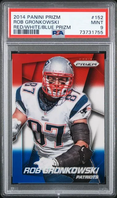 2014 Panini Prizm Rob Gronkowski Red/White/Blue Prizm #152 card image