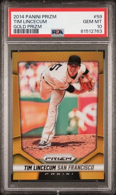 2014 Panini Prizm Tim Lincecum Gold Prizm #59 card image