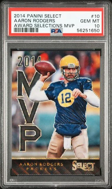 2014 Panini Select Aaron Rodgers Award Selections MVP #10 card image