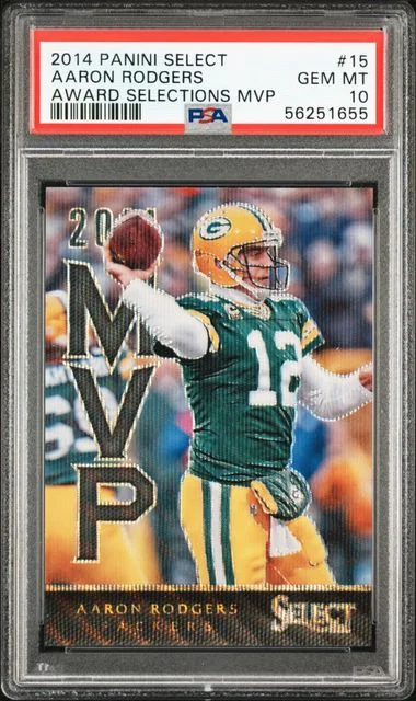 2014 Panini Select Aaron Rodgers Award Selections MVP #15 card image