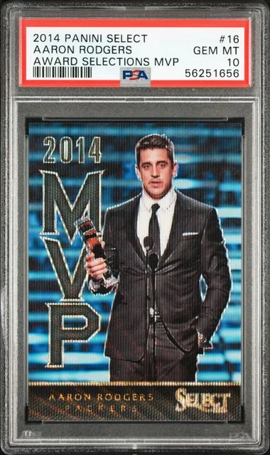 2014 Panini Select Aaron Rodgers Award Selections MVP #16 card image