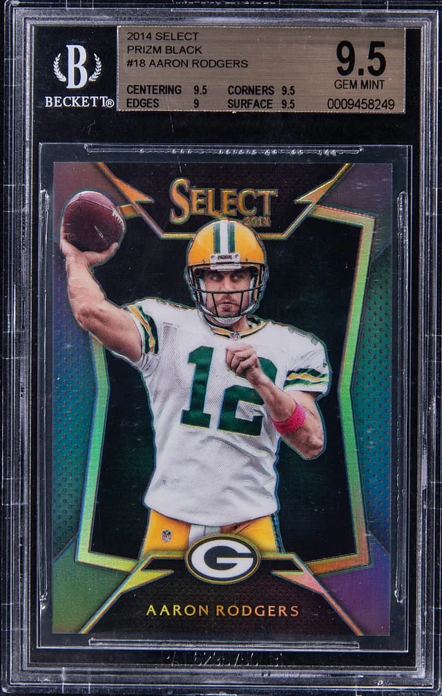 2014 Panini Select Aaron Rodgers Black Prizm #18 card image