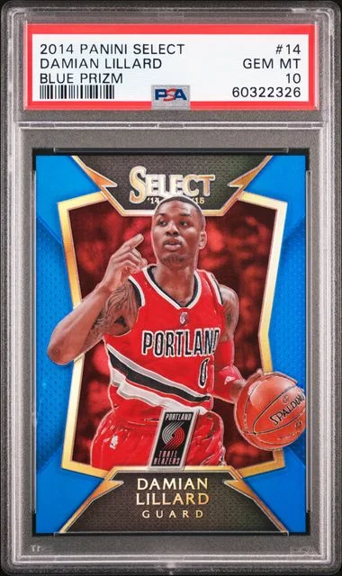 2014 Panini Select Damian Lillard Red Prizm #14 card image