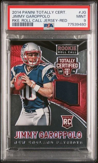 2014 Panini Totally Certified Roll Call Jersey Red Jg Jimmy Garoppolo #no-number card image