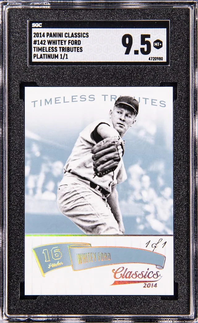 2014 Panini Whitey Ford Classics Timeless Tributes Platinum #142 card image