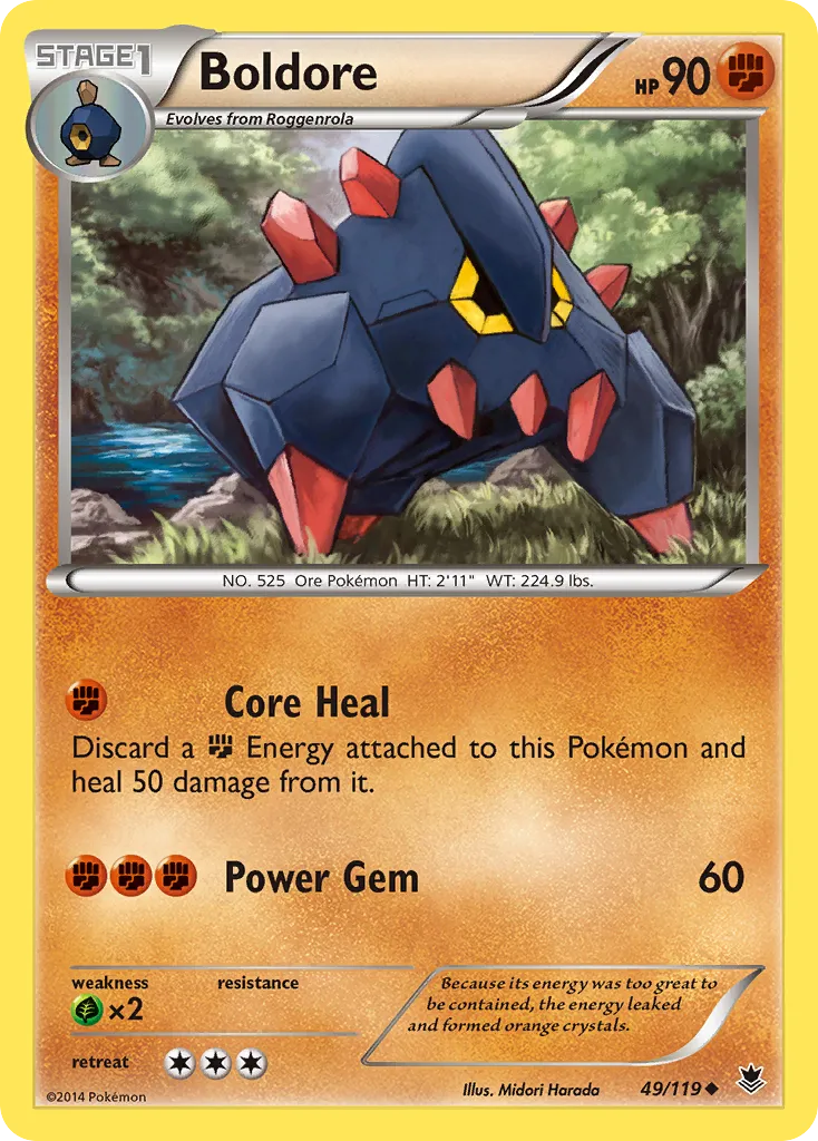 2014 Phantom Forces Boldore Uncommon #049/119 Uncommon card image
