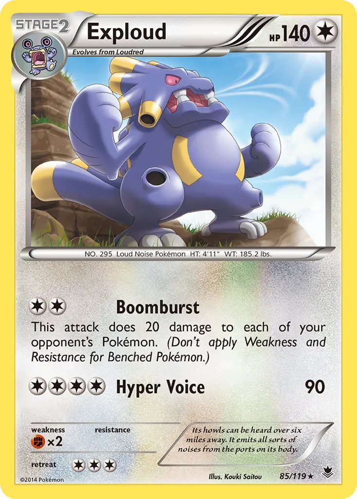 2014 Phantom Forces Exploud Rare #085/119 Rare card image