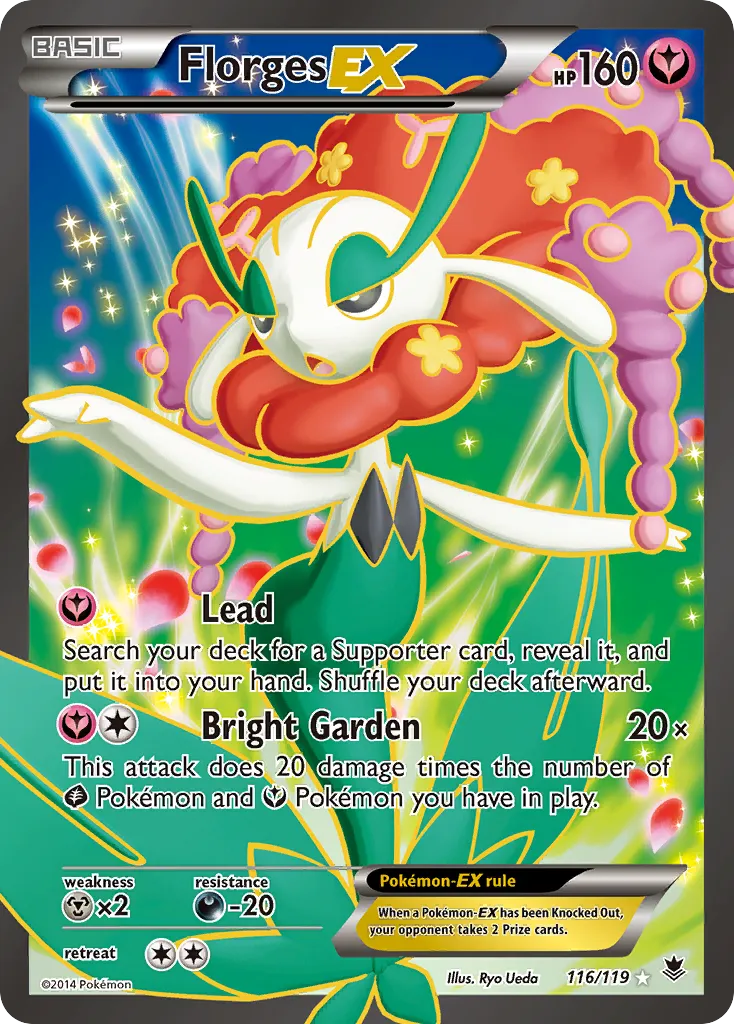 2014 Phantom Forces Florges-EX #116/119 Rare Ultra card image