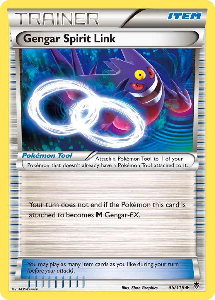 2014 Phantom Forces Gengar Spirit Link Uncommon #095/119 Uncommon card image