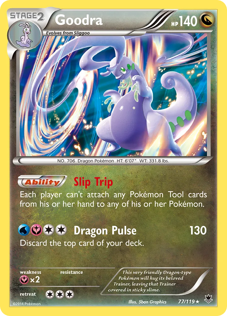 2014 Phantom Forces Goodra Rare Holo #077/119 Rare Holo card image