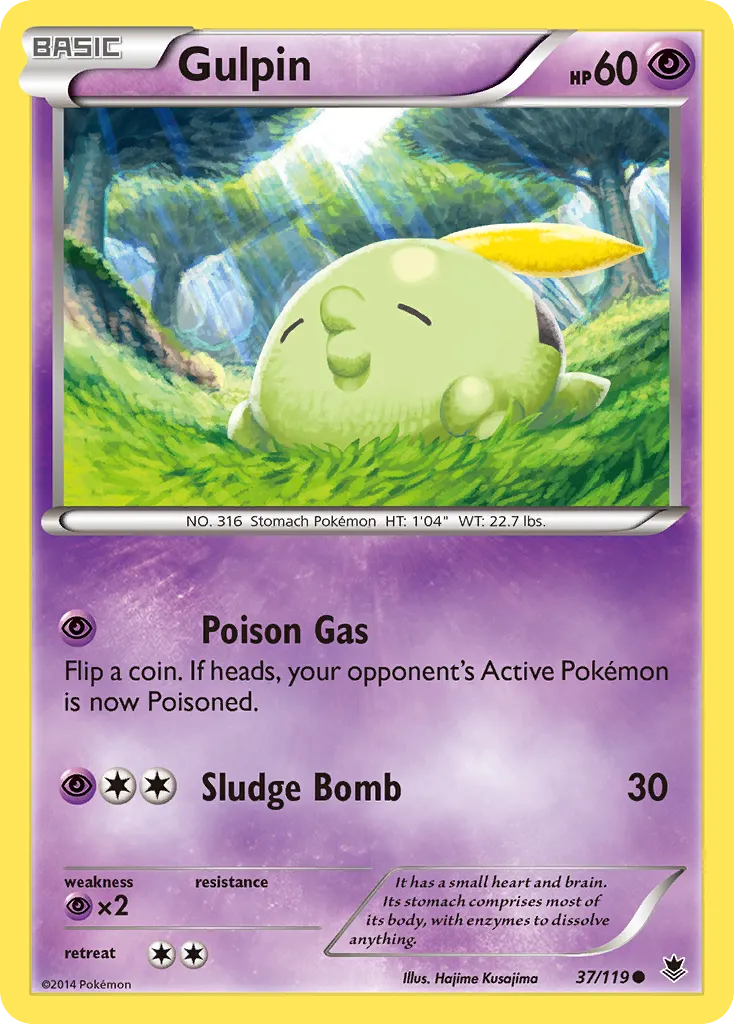 2014 Phantom Forces Gulpin Common #037/119 Common card image