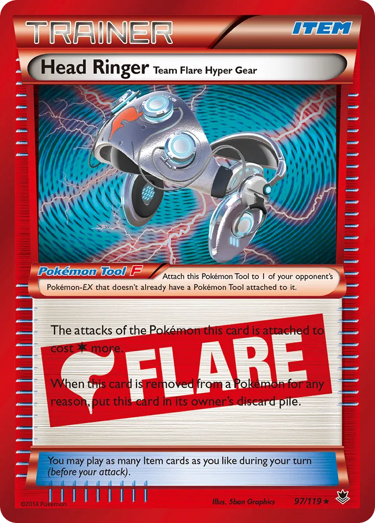 2014 Phantom Forces Head Ringer Team Flare Hyper Gear Rare Holo #097/119 Rare Holo card image
