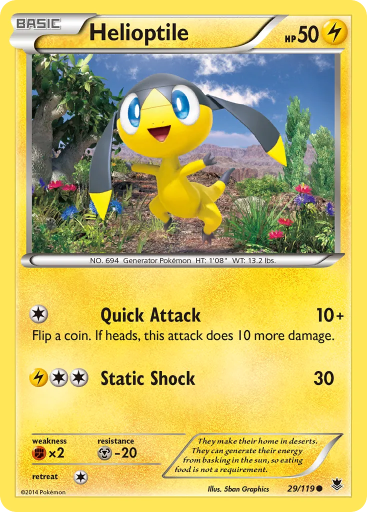 2014 Phantom Forces Helioptile #029/119 Common card image