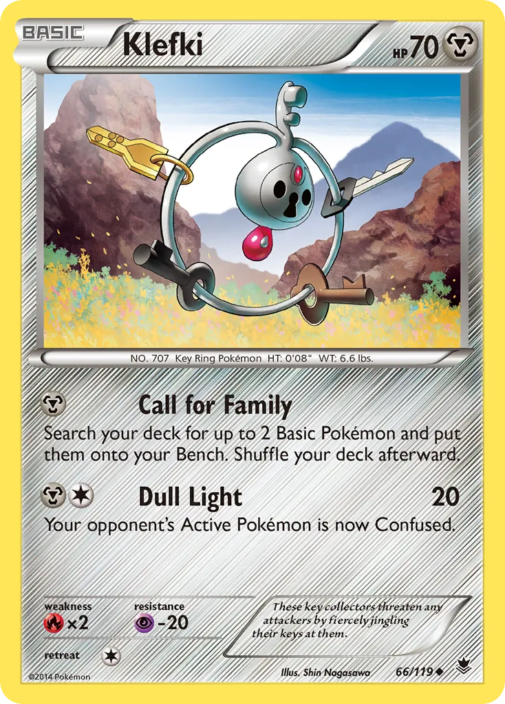 2014 Phantom Forces Klefki Uncommon #066/119 Uncommon card image