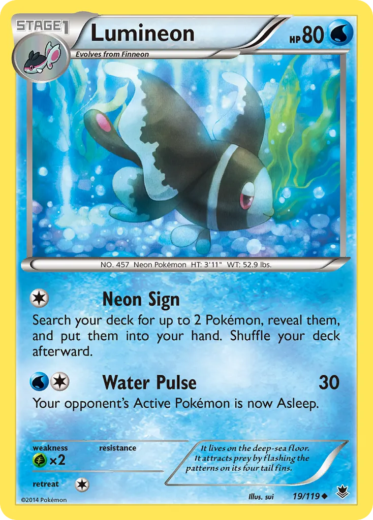 2014 Phantom Forces Lumineon Uncommon #019/119 Uncommon card image