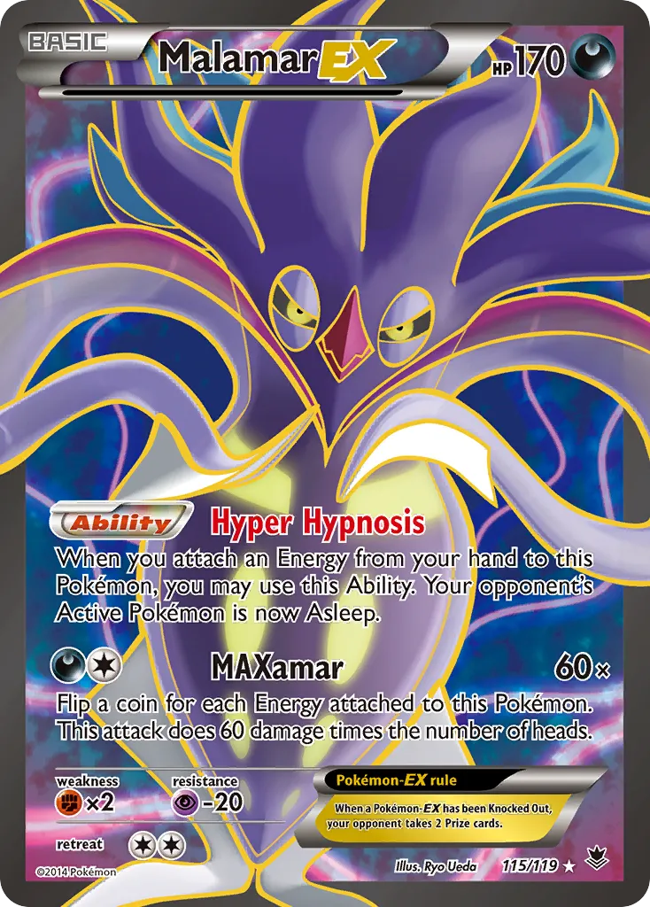 2014 Phantom Forces Malamar-EX #115/119 Rare Ultra card image