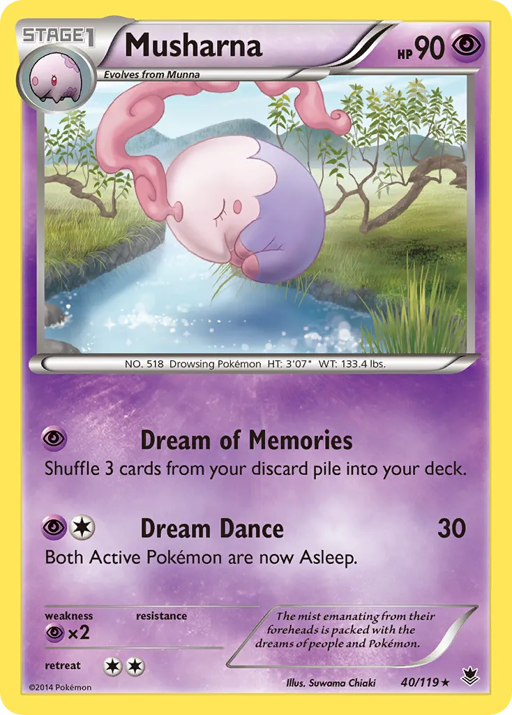 2014 Phantom Forces Musharna Rare #040/119 Rare card image
