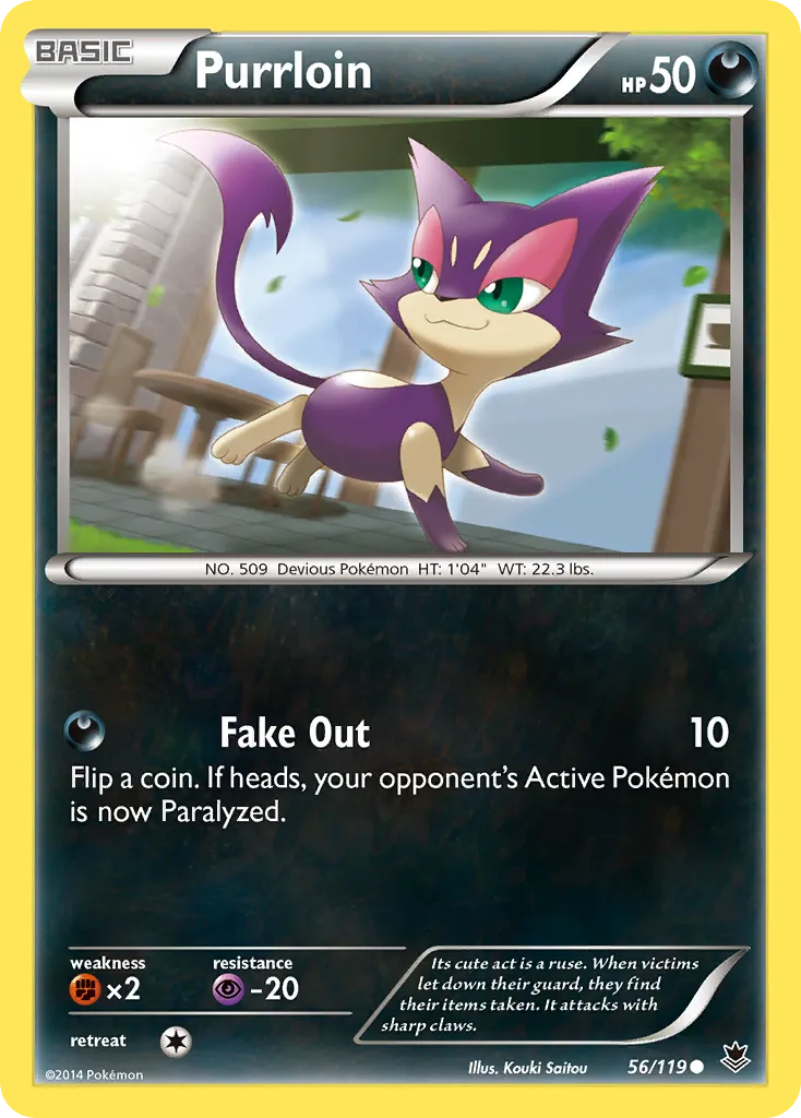 2014 Phantom Forces Purrloin Common #056/119 Common card image